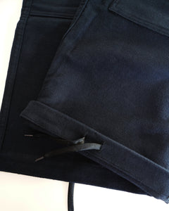 TUKI double knee pants / navy blue / cotton melton / size1,2