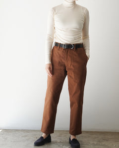 TUKI s/s slim trousers / brown / katsuraghi drill / size1