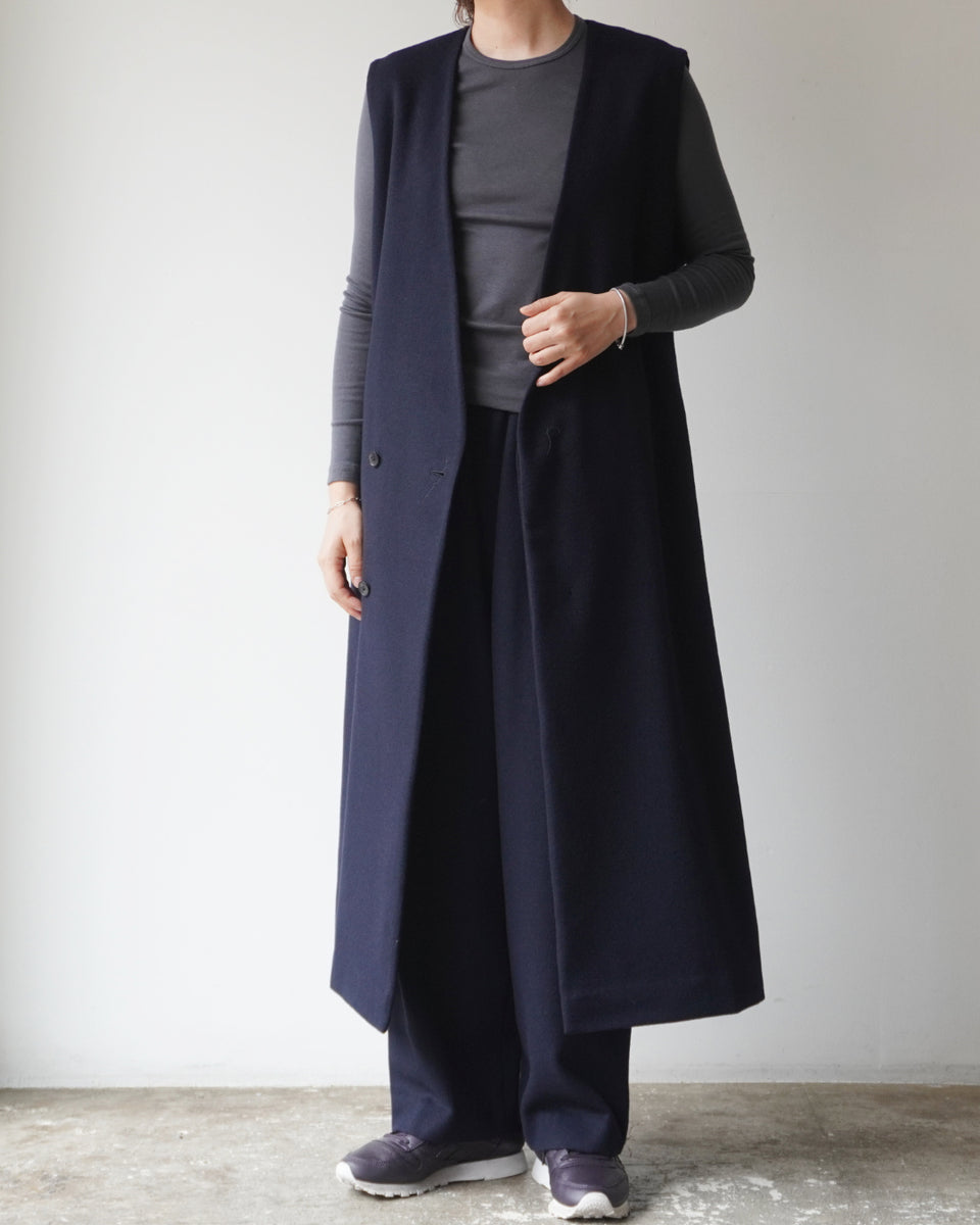 comm.arch.ウールアルパカロングコート　ジレ　ベスト COMM.ARCH コム・アーチ | Escargot Circus comm.arch.ウール