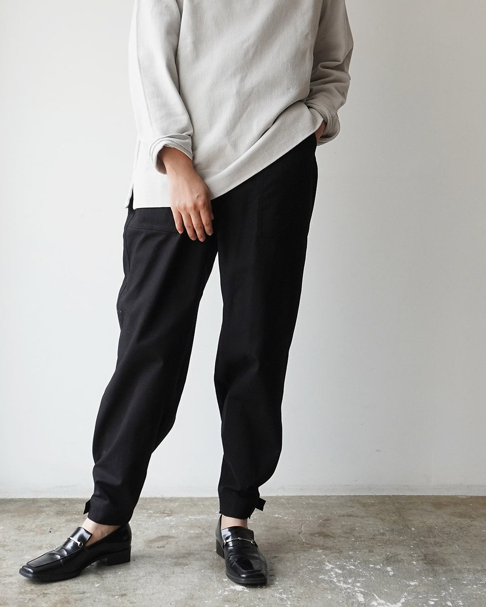 TUKI over pants / black / cotton serge 服 通販 【正規販売店 