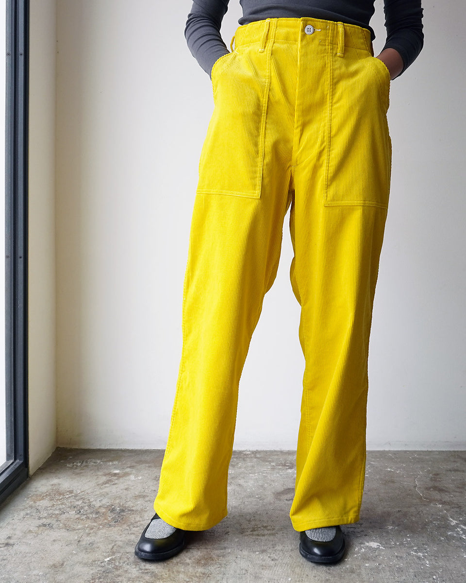 TUKI baker pants / yellow / 9 wale corduroy 通販 ベイカーパンツ