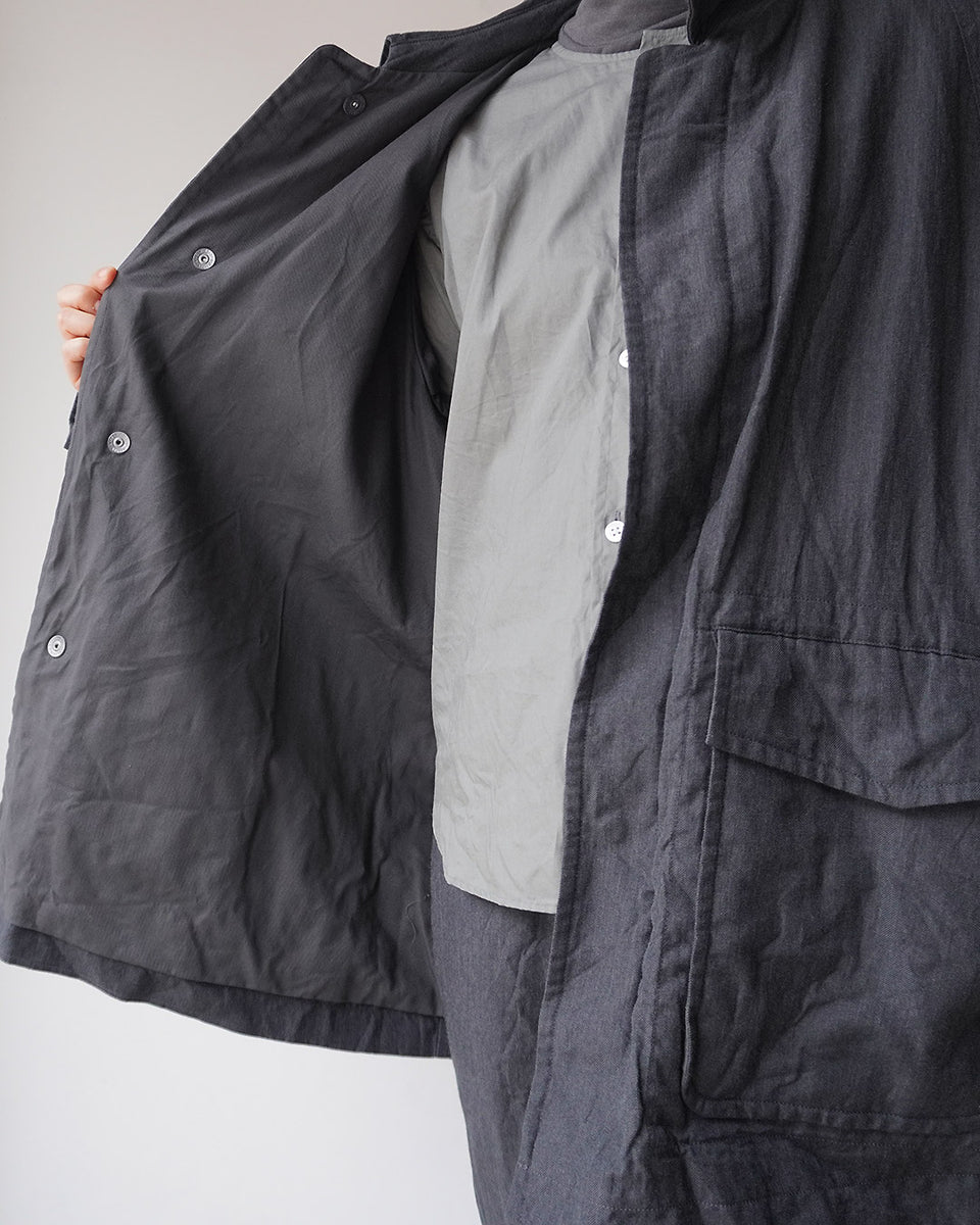 ゴーシュ　ウールカシミア コート　ブラック TOMORROWLAND｜ウールカシミヤリバー チェスターコート