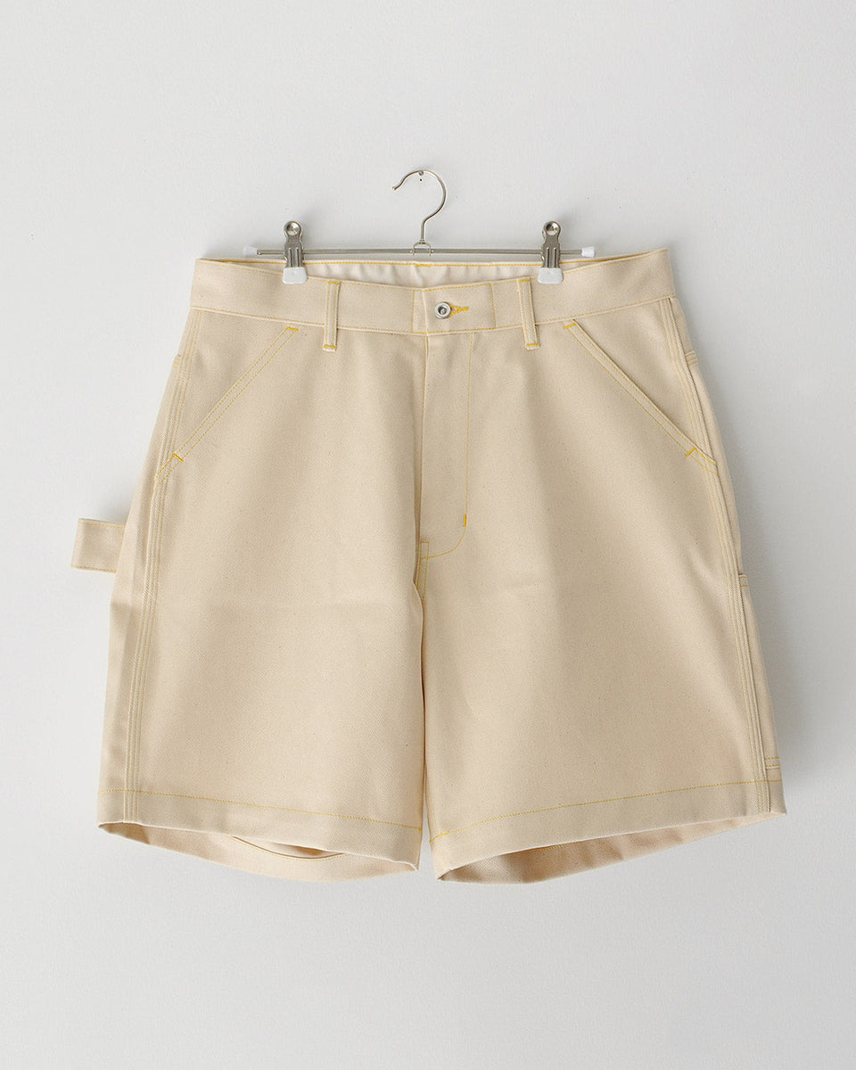 TUKI work shorts / ecru / katsuragi drill【正規通販店】ショーツ