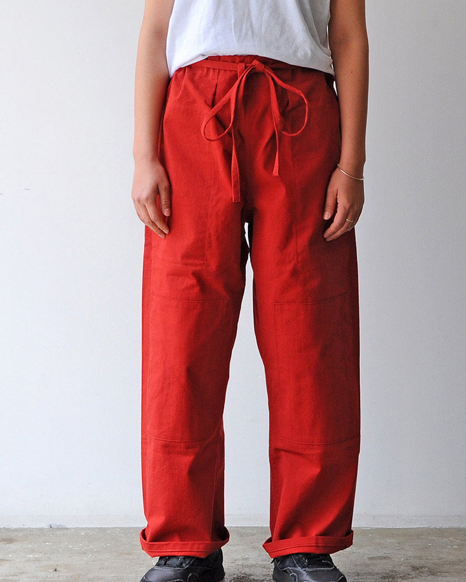 TUKI karate pants / red / solid twill【正規通販店】 カラテパンツ 空手パンツ 原田服飾研究所 – bollard