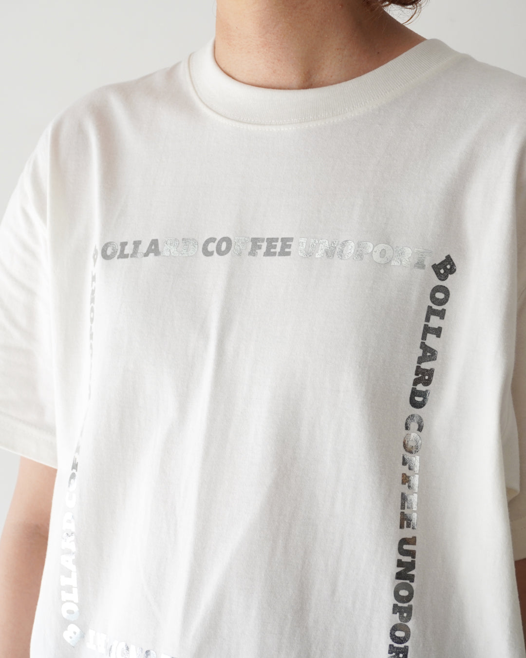 【銀箔】ロゴフレーム Tシャツ【2色】BOLLARD COFFEE