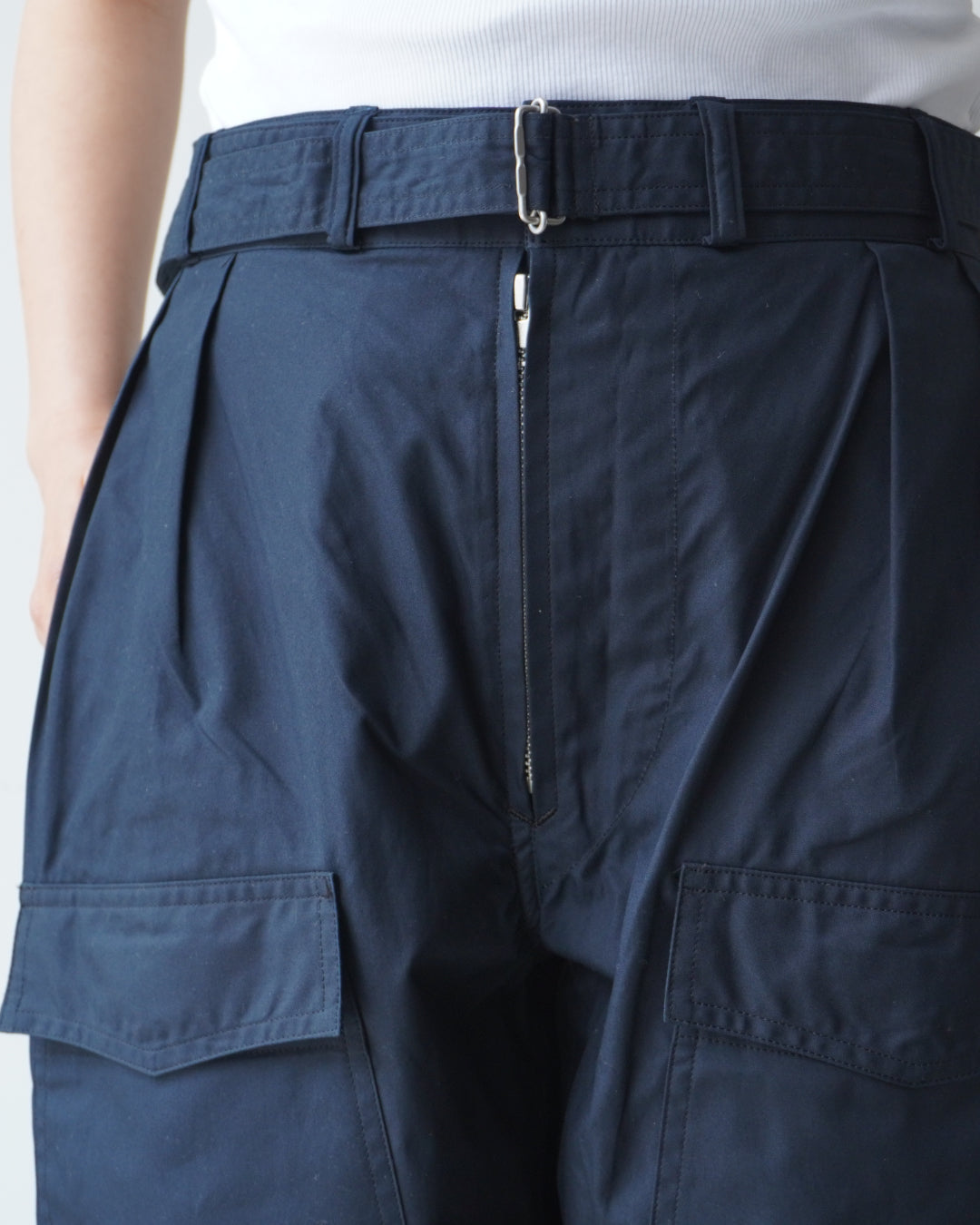 TUKI pilot pants / navy blue / oxford / size0,4