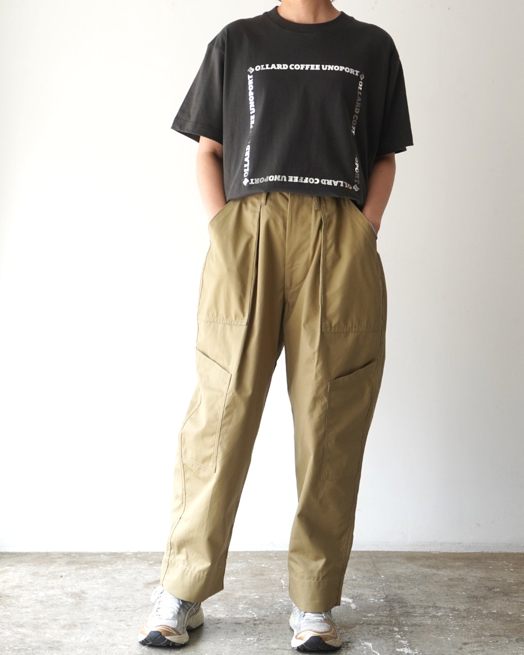 【銀箔】ロゴフレーム Tシャツ【2色】BOLLARD COFFEE
