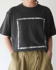 【銀箔】ロゴフレーム Tシャツ【2色】BOLLARD COFFEE