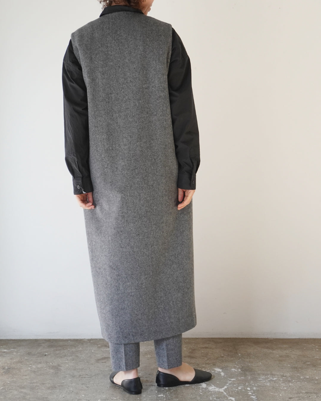 ゴーシュ ウールベロア ベストコート /  グレー