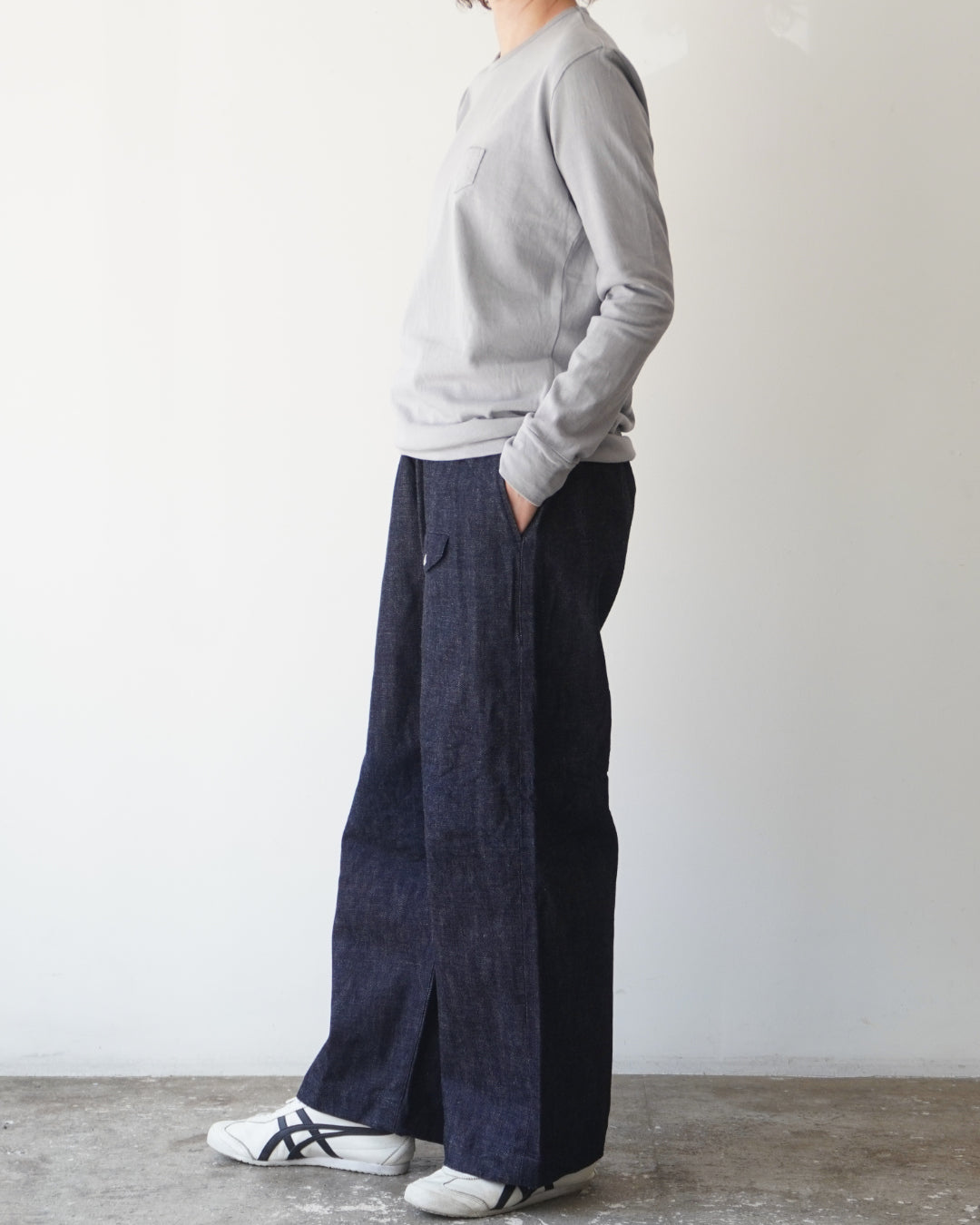 ゴーシュ セルベッジデニム ワイドパンツ