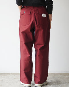 TUKI baker pants / maroon / 2ply sateen / size0,1