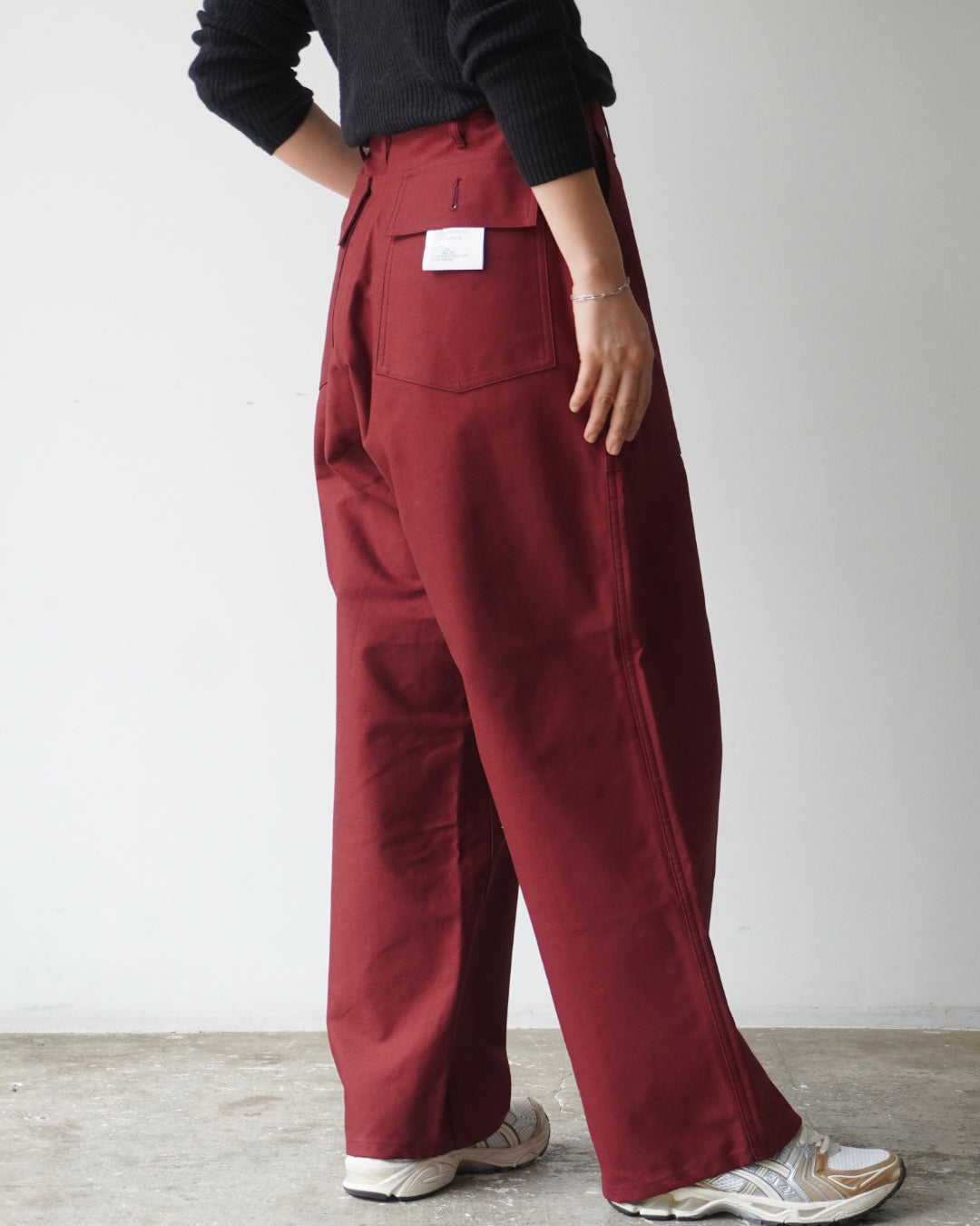 TUKI baker pants / maroon / 2ply sateen / size1