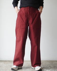 TUKI baker pants / maroon / 2ply sateen / size0,1