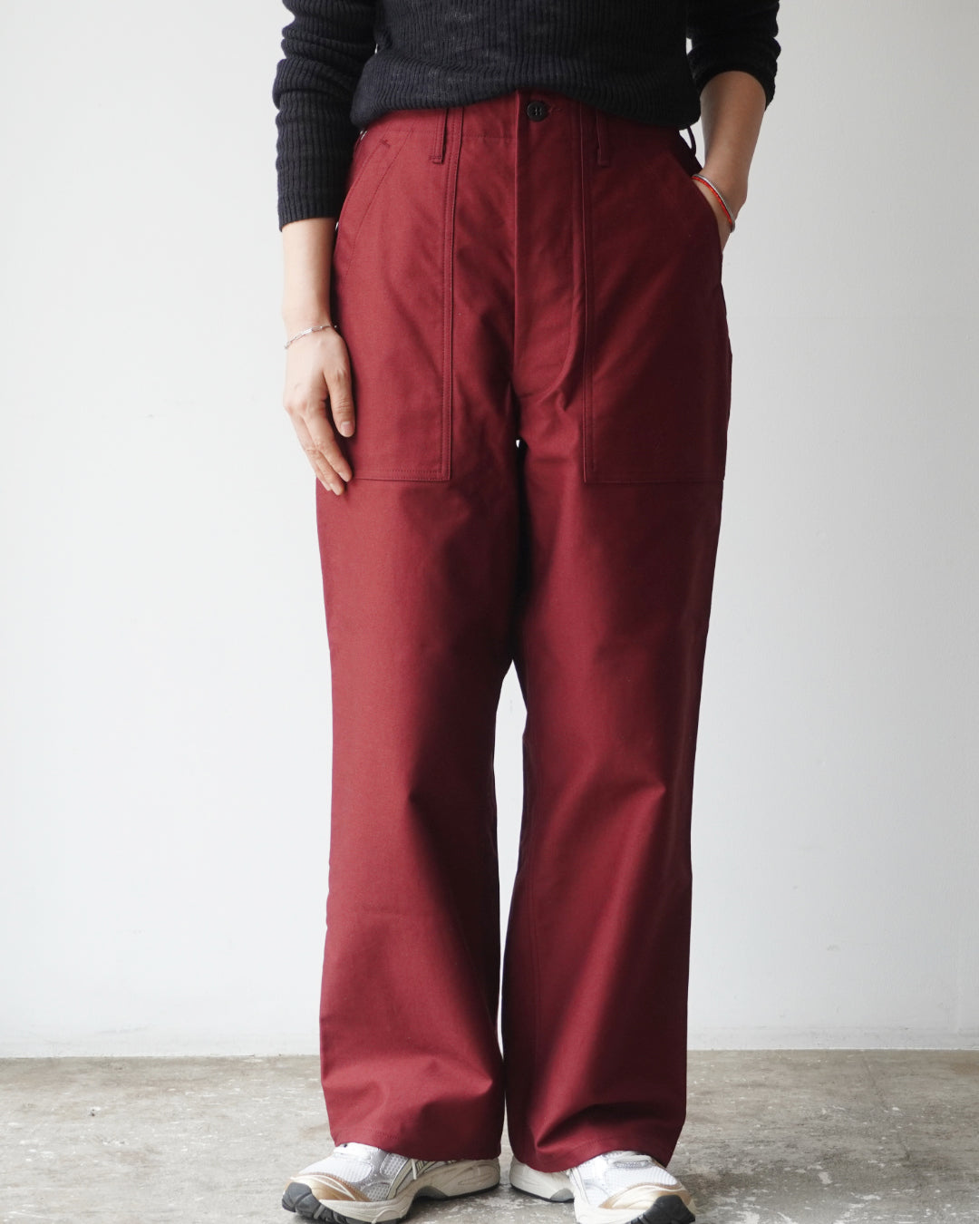 TUKI baker pants / maroon / 2ply sateen / size0,1