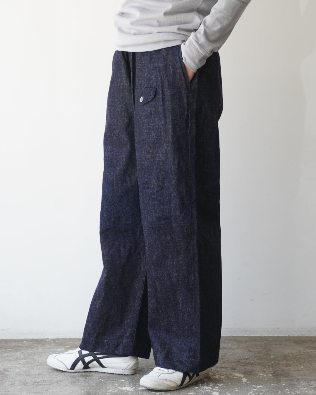 ゴーシュ セルベッジデニム ワイドパンツ