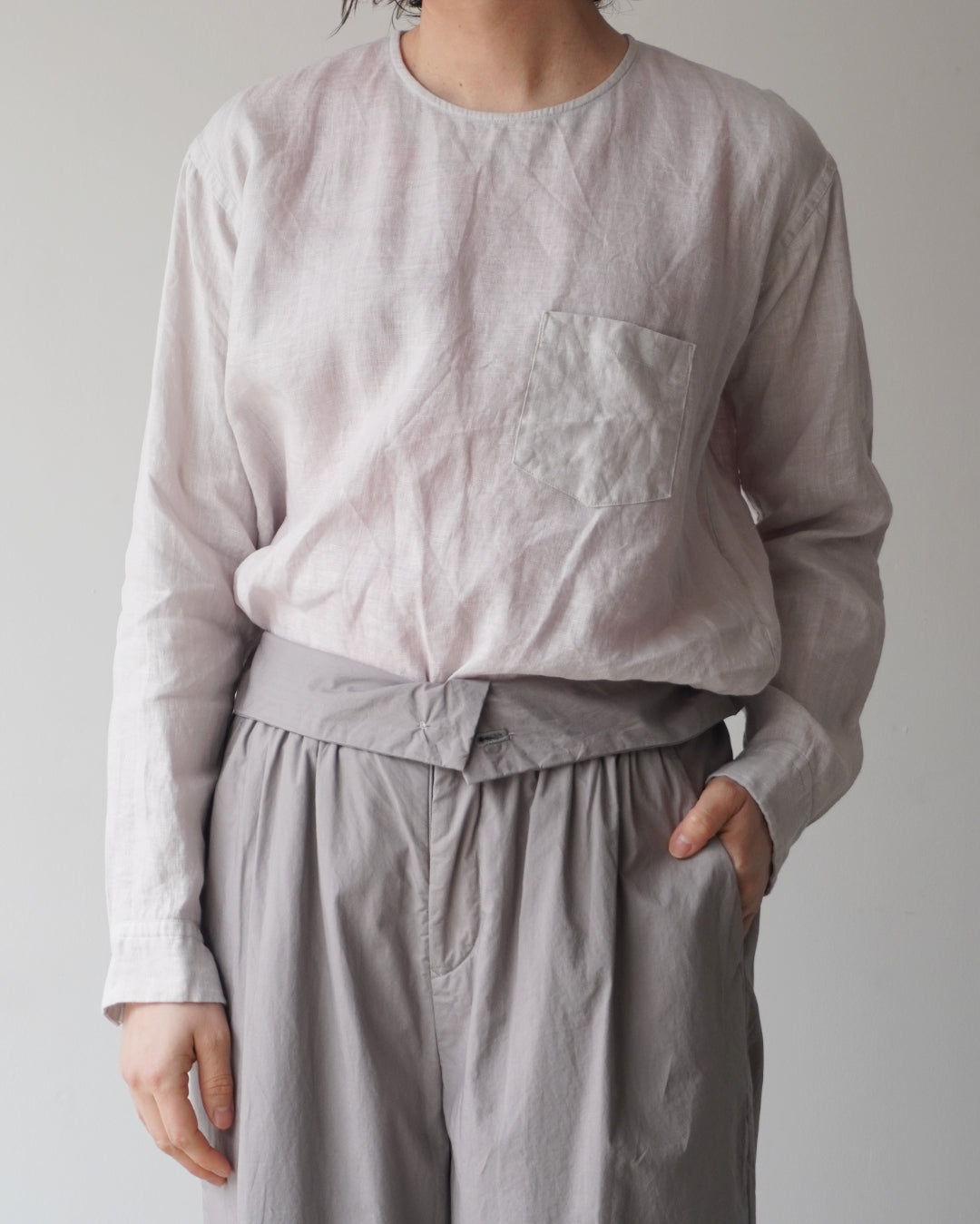 ゴーシュ 60/1ヘンプ 丸首 ブラウス【正規販売店】 通販 服 シャツ