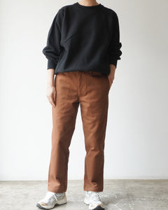 TUKI s/s slim trousers / brown / katsuraghi drill / size1