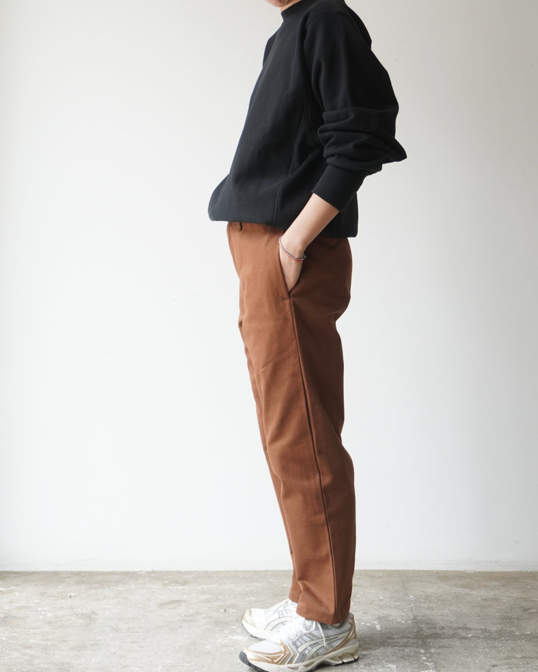 TUKI s/s slim trousers / brown / katsuraghi drill / size1