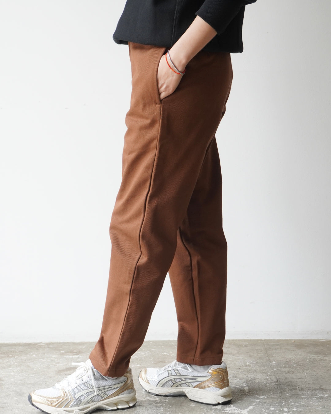 TUKI s/s slim trousers / brown / katsuraghi drill / size1