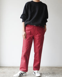 TUKI s/s slim trousers / ebony / katsuraghi drill / size1