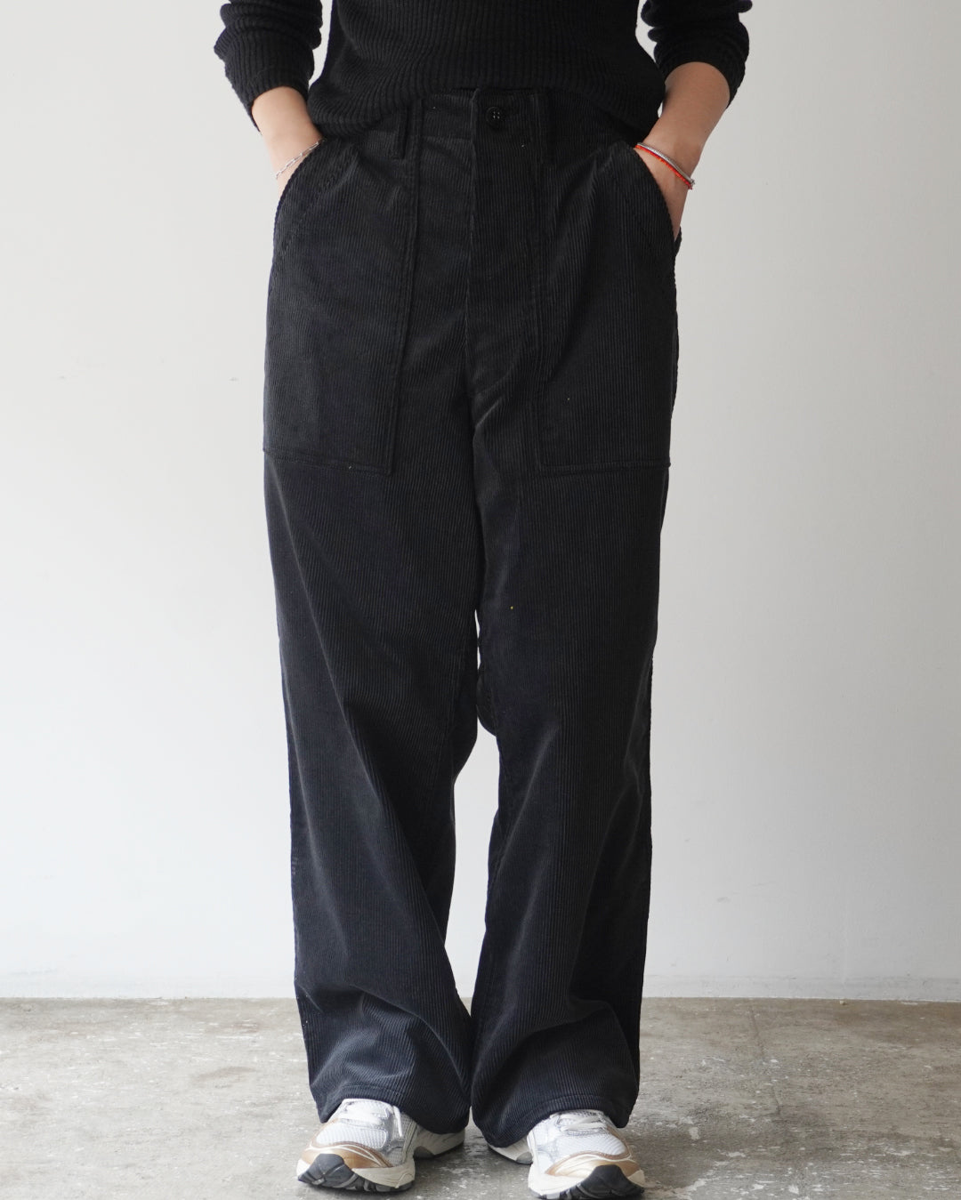 TUKI baker pants / black / 9 wale corduroy通販【正規販売店