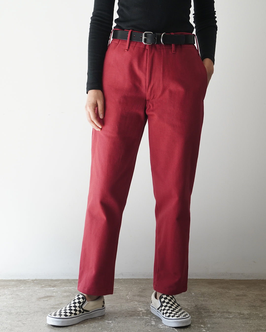 TUKI s/s slim trousers / ebony / katsuraghi drill / size1