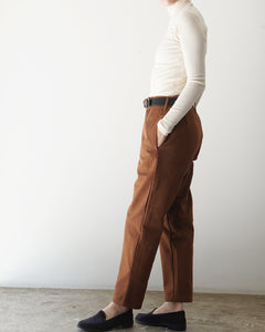 TUKI s/s slim trousers / brown / katsuraghi drill / size1