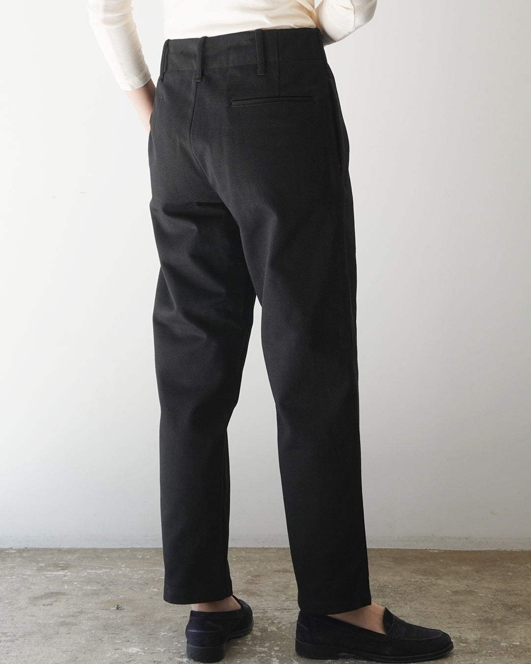 TUKI s/s slim trousers / black / katsuraghi drill / size1