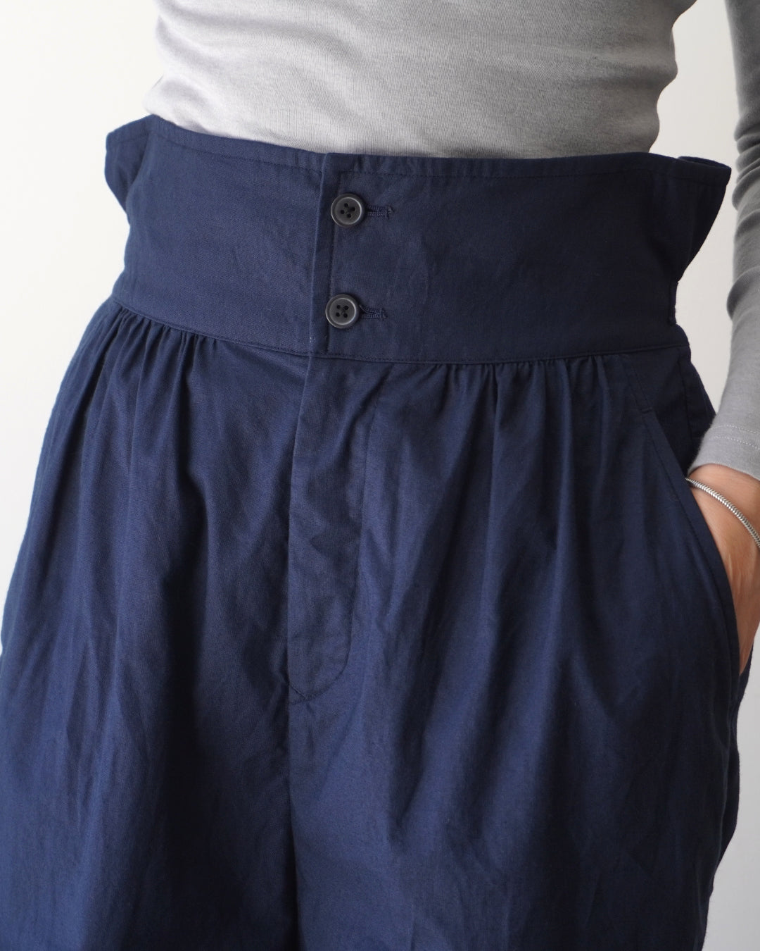 ゴーシュ20/1ポプリン ワイドパンツ【正規販売店】通販 服 ハイ