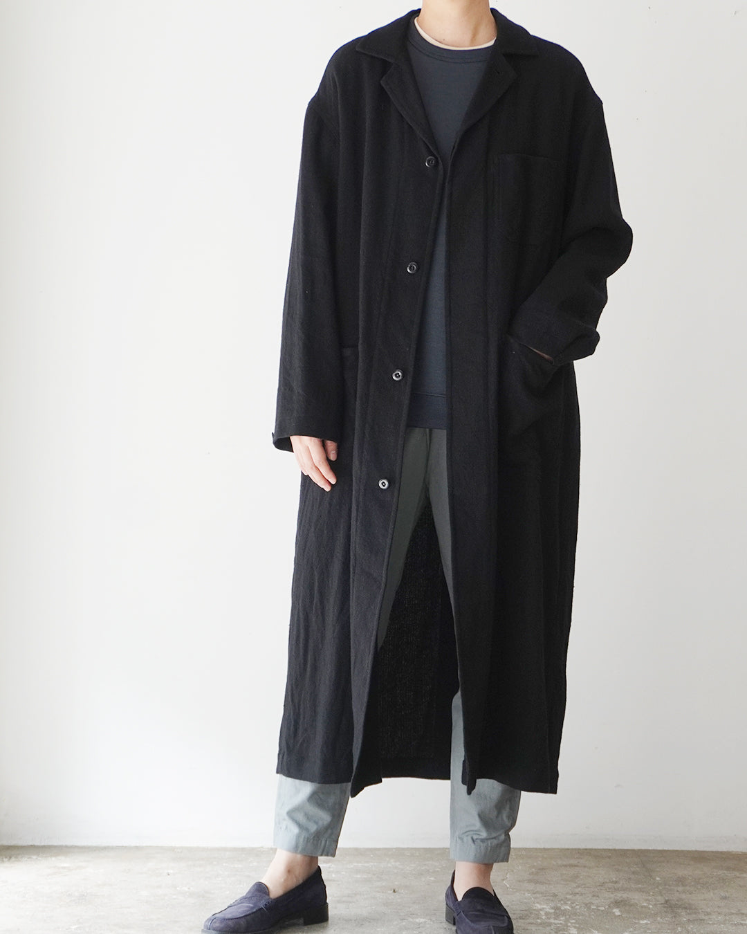 【formuniform】リネンコート ブラック