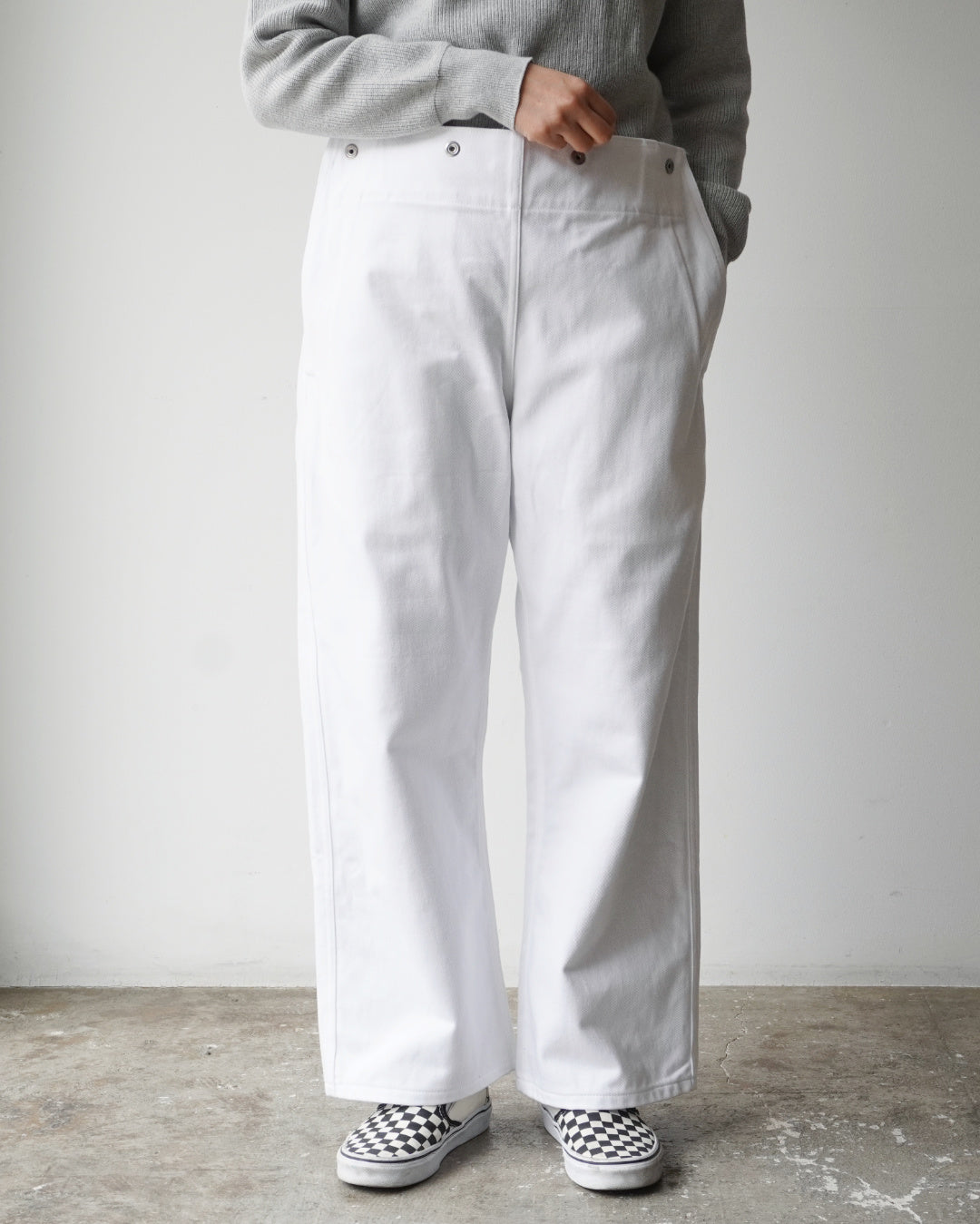 TUKI snap pants / white / katsuragi drill / size1
