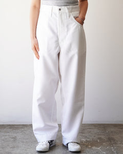 TUKI 5 pocket pants / white / polyester canvas / size0