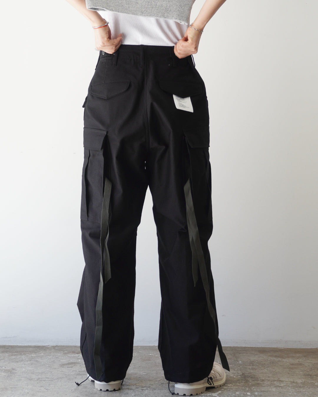 TUKI 原田服飾研究所 field cargo ブラックM TUKI field cargo / white 原田服飾研究所 カーゴパンツ
