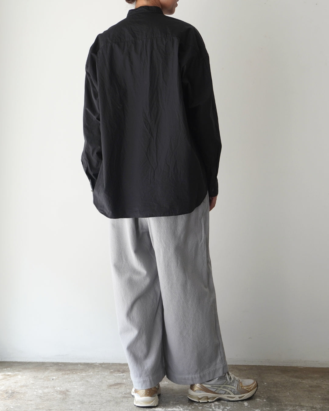 ゴーシュ コットンドビー ワイドパンツ / ライトグレー