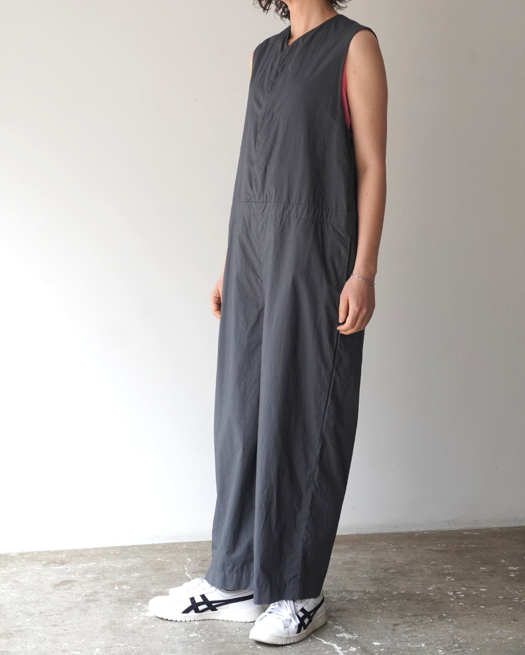 ゴーシュヘンプツイルVネックワンピース黒 ゴーシュ 服 通販【正規