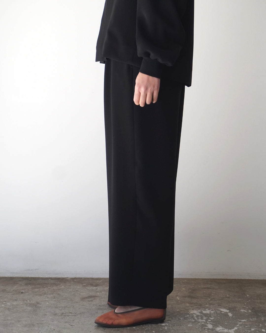 ゴーシュ ストレッチブラック ワイドパンツ【正規販売店】服 通販