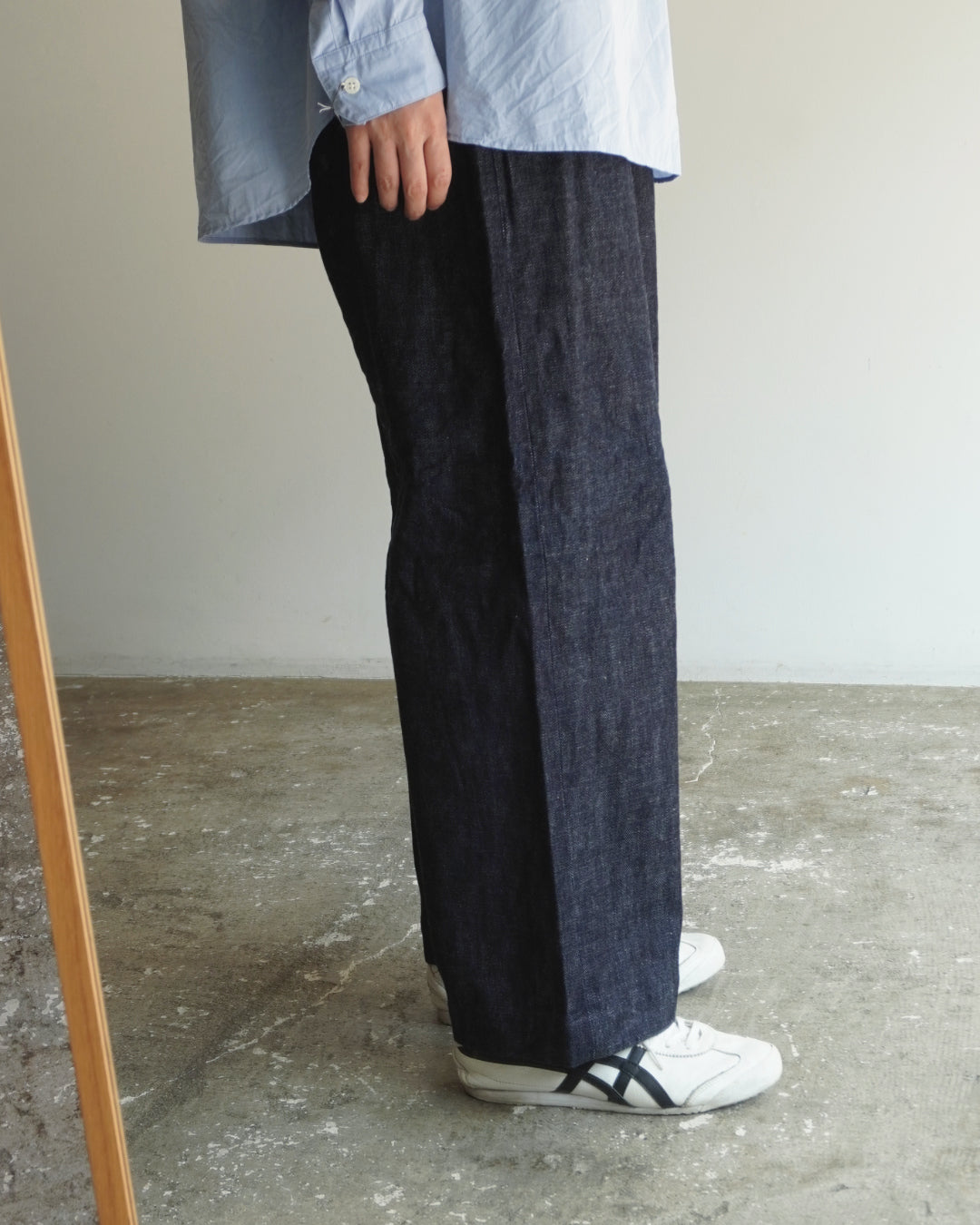 ゴーシュ セルベッジデニム ワイドパンツ
