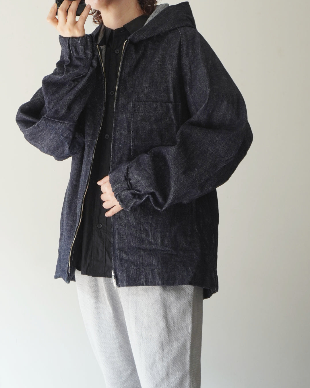 ゴーシュ セルベッジデニム フーディジャケット