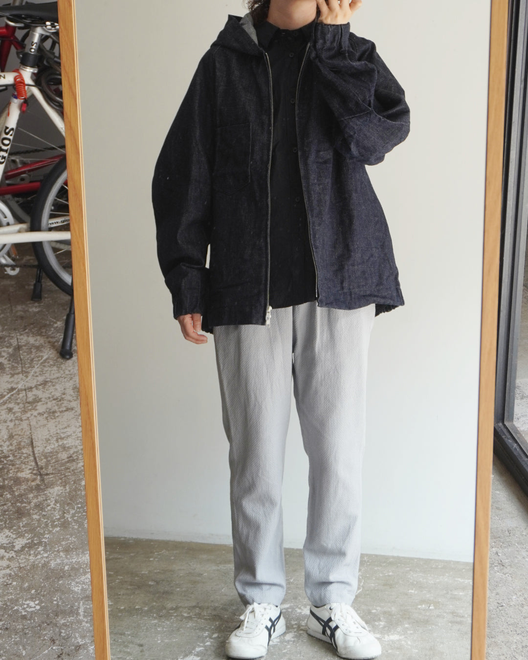 ゴーシュ セルベッジデニム フーディジャケット