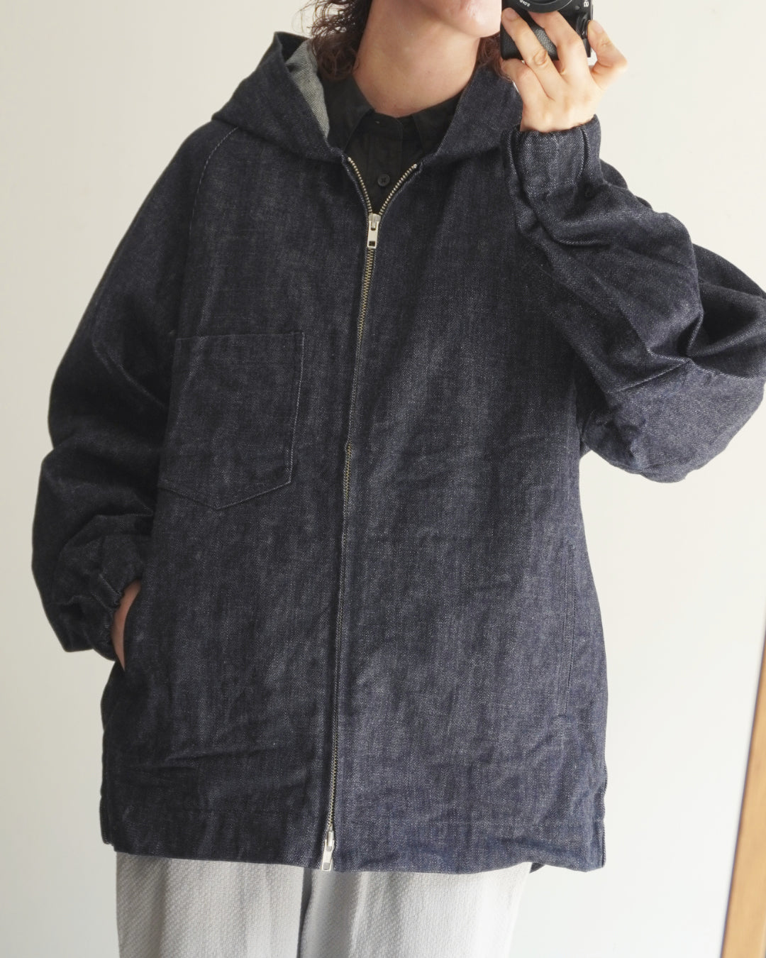 ゴーシュ セルベッジデニム フーディジャケット