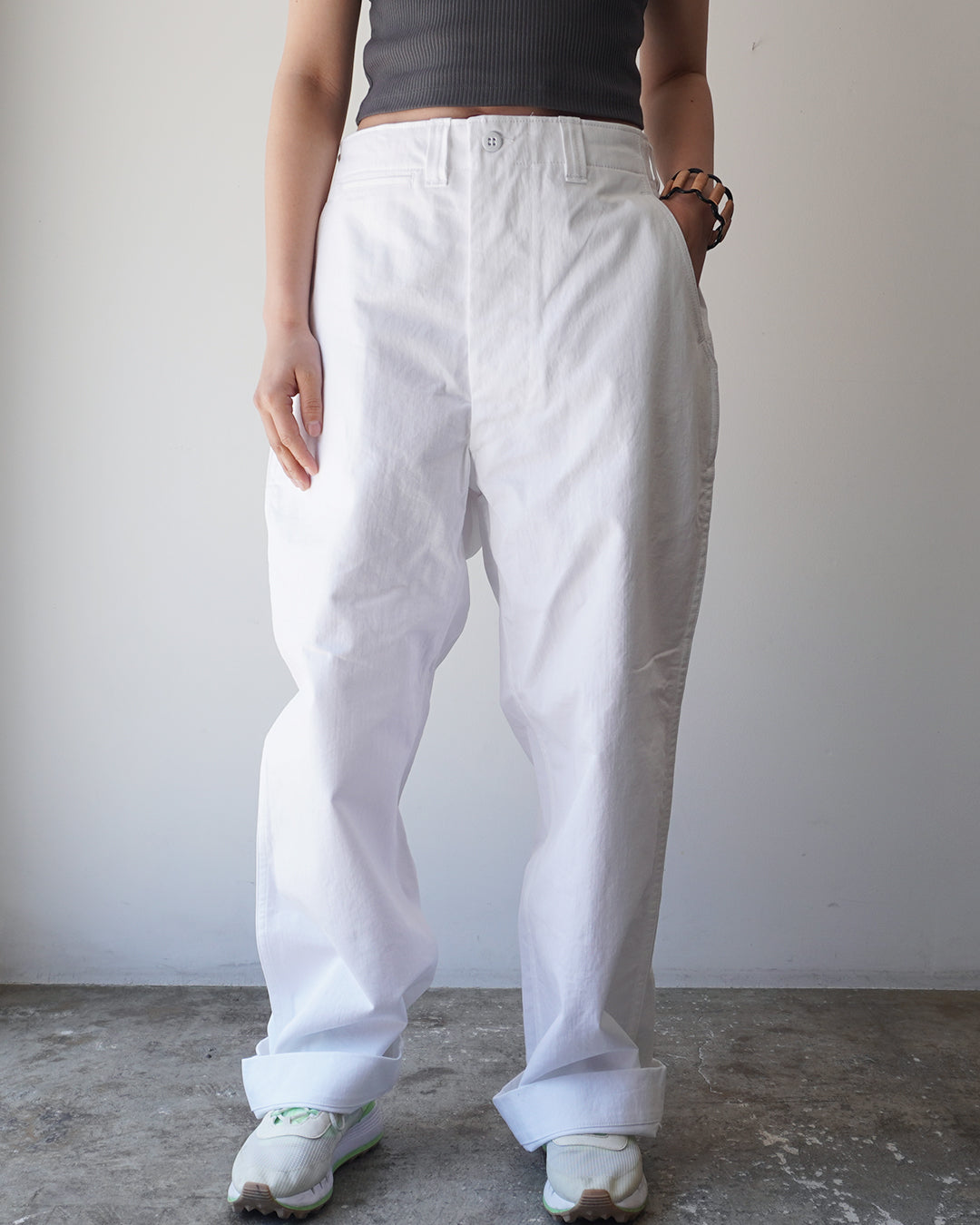 TUKI field trousers / white / solid twill / size1