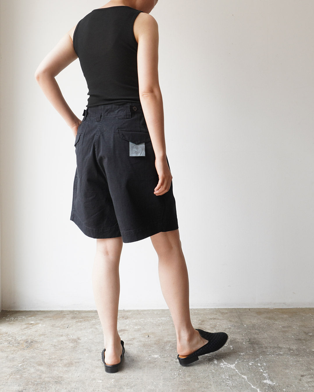TUKI field shorts / black / solid twill G/D / size1