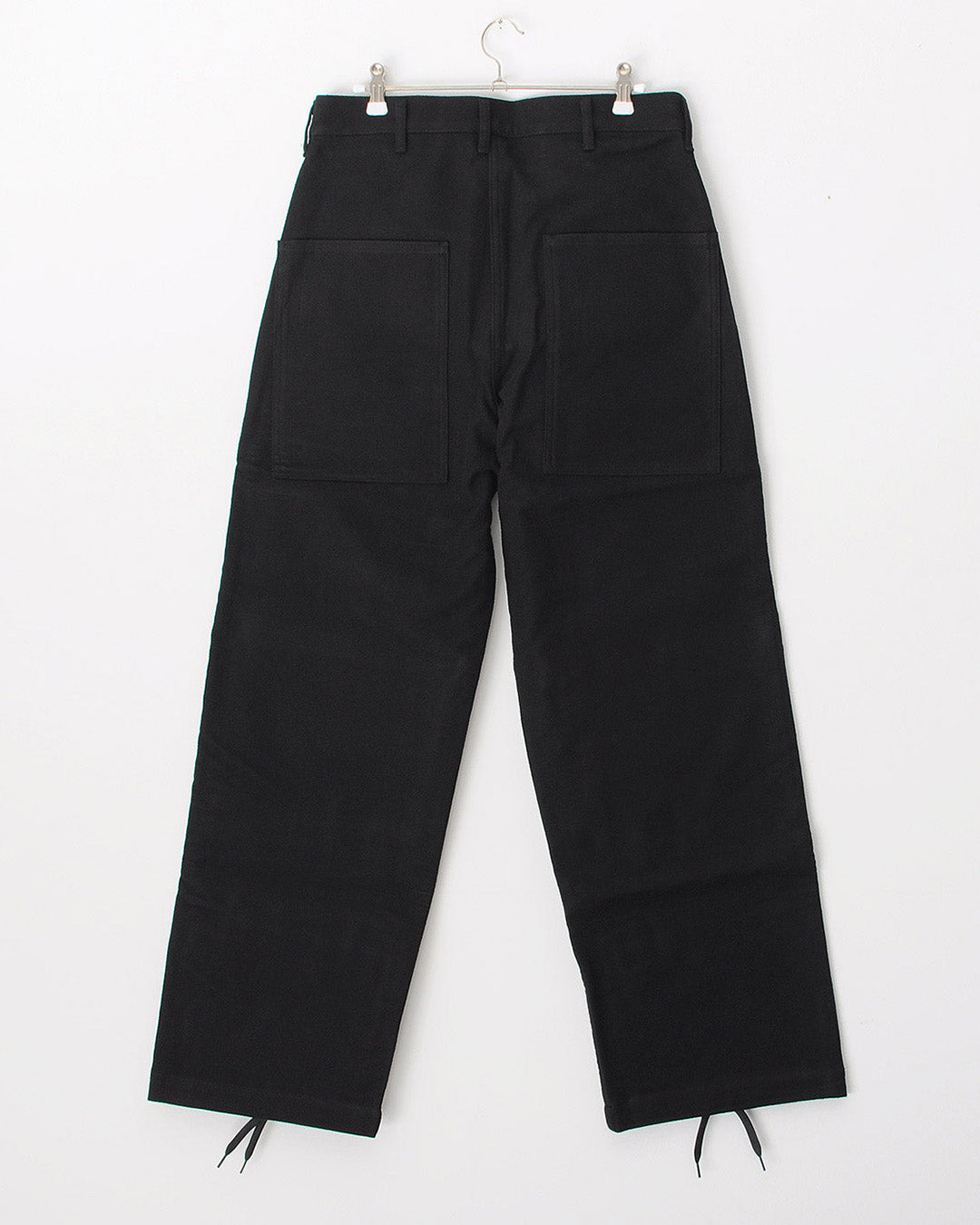 TUKI double knee pants / black / cotton melton