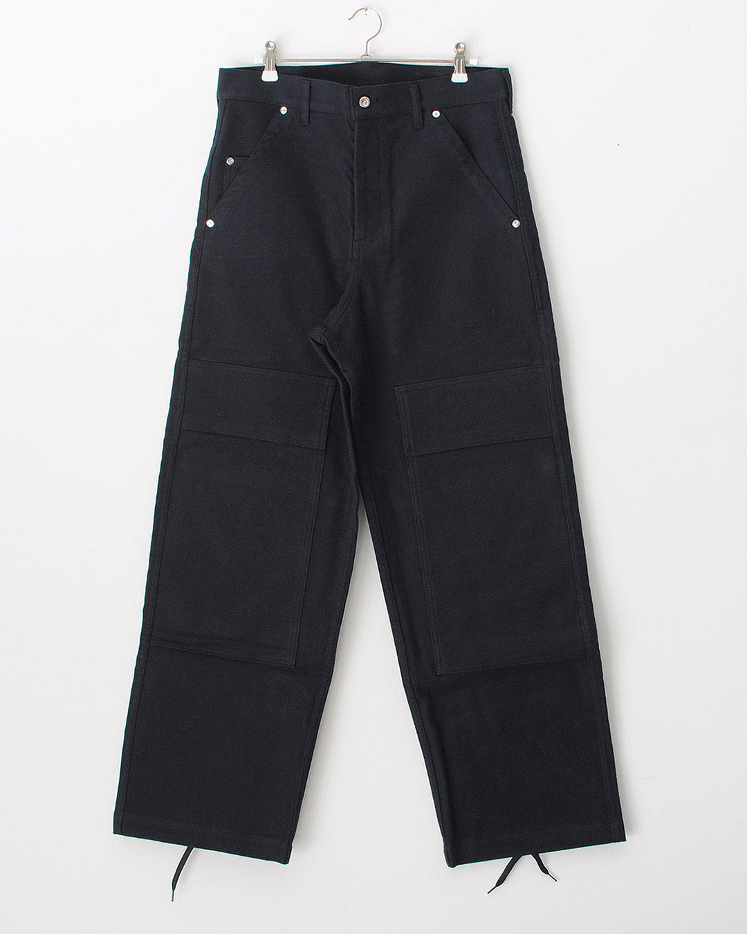 TUKI double knee pants / navy blue / cotton melton