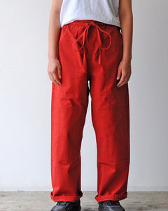 TUKI karate pants / red / solid twill / size2,3